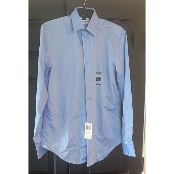 Calvin Klein Men's Dress Shirt Slim Fit Non Iron Solid - Picture 2 of 6